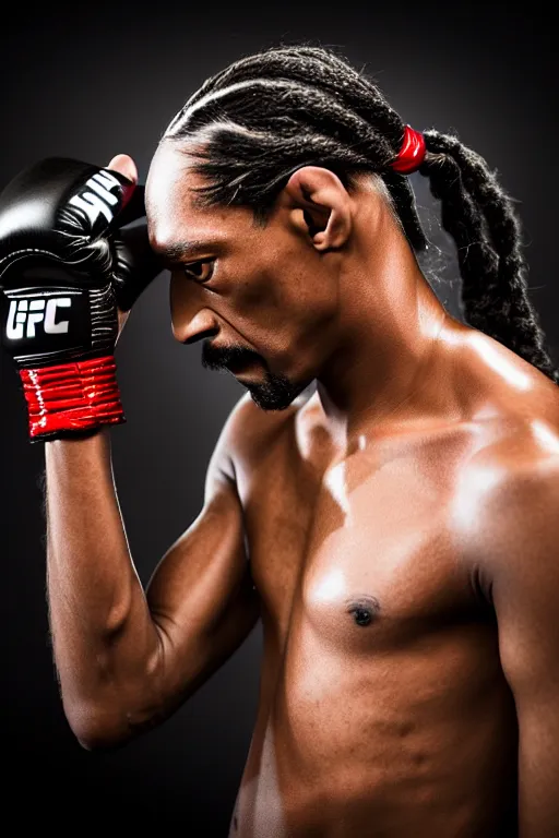 Image similar to snoop dogg join muay thai and be ufc fighter, high resolution, photorealistic, smooth, details, 4 k, aesthetic lighting, baroque object, sharp focus, hyperdetailed object, professional photography, pullitzer winning, 8 0 0 mm photo by : canon eos 5 d mark iv, by karah mew and adnan abidi and jodie bateman