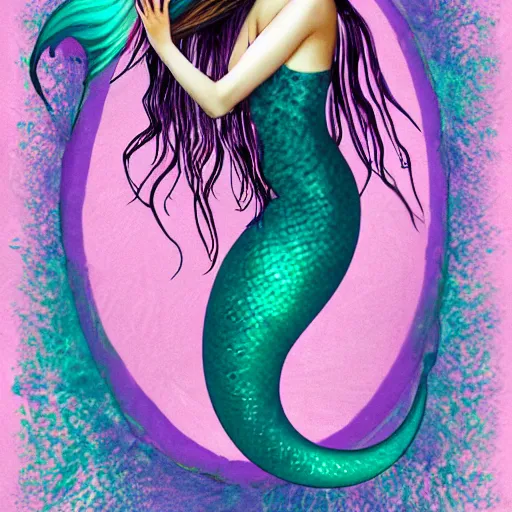 Prompt: fierce free spirited sensual mermaid