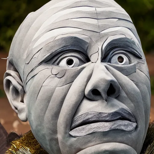 Image similar to Hololive Gawr Gura Papier-mâché statue, 8K