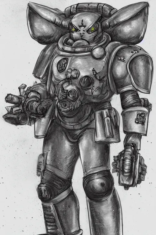 Prompt: portrait of pikachu as an imperial fists space marine, 4 0 k, concept art by wayne reynolds, trending on artstation