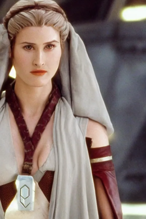 Image similar to young Laura Dern as padme amidala in attack of the clones