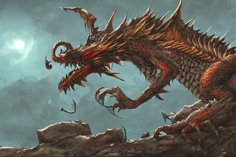 Image similar to a decrepit dragon last battle