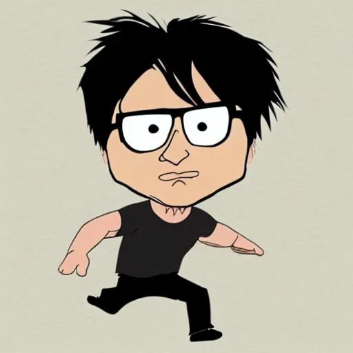 Image similar to jackie chan, in the style of south park