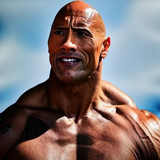 Image similar to dwayne the rock johnson's face as a real rock