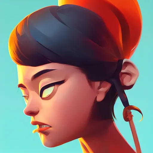 Image similar to face icon stylized minimalist rockoa €™ s modern life, loftis, cory behance hd by jesper ejsing, by rhads, makoto shinkai and lois van baarle, ilya kuvshinov, rossdraws global illumination