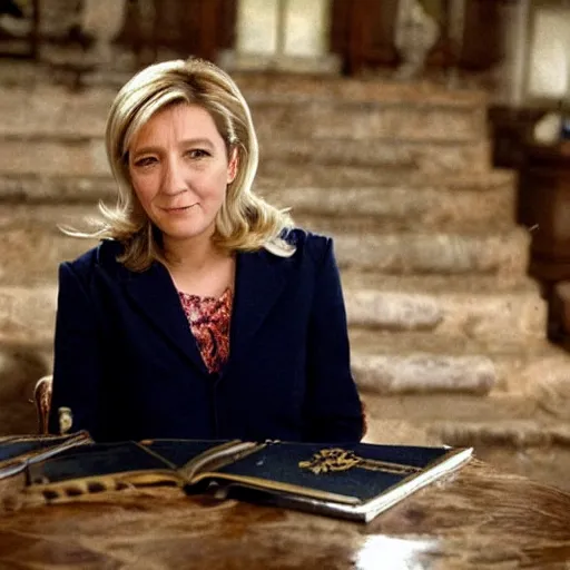 Image similar to marine lepen in harry potter movie