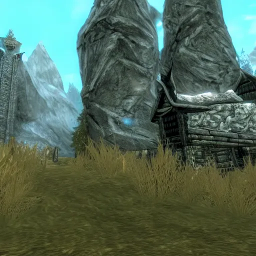 Image similar to a screenshot of Skyrim on the N64