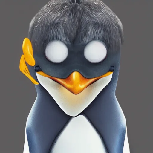 Prompt: selfie of a groovy penguin in a suit, blue penguin, hair, godfather, photo realistic, symmetrical, dark background, smoke, realistic, highly detailed, trending on artstation,