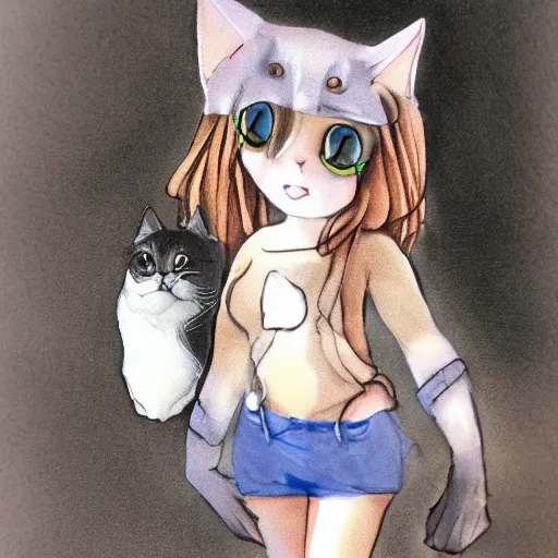 Image similar to a cat girl