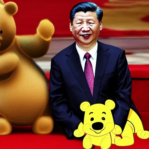 Prompt: Xi Jingping with the face of Winnie the Pooh