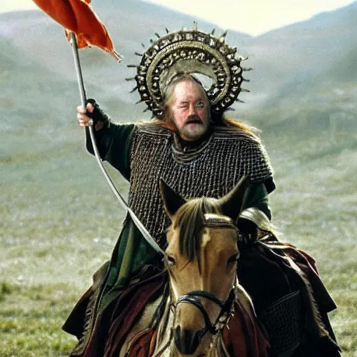 Prompt: theoden king of rohan wearing sombrero