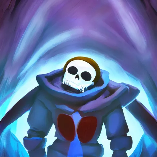 Image similar to undertale sans, digital Painting, ultradetailed, artstation, oil Painting, ultradetailed, artstation