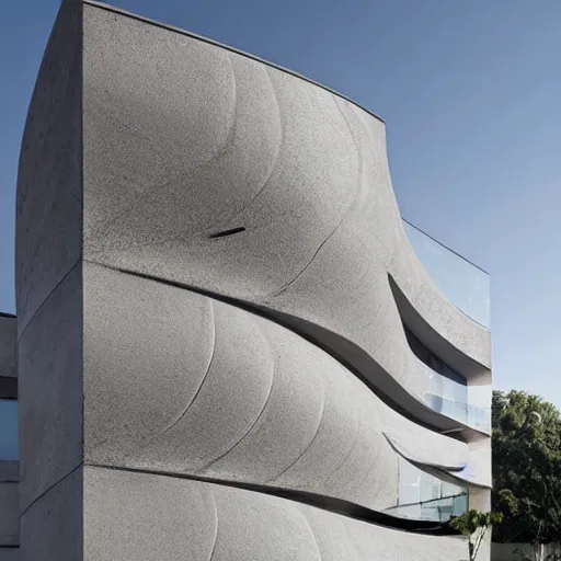 Image similar to beautiful façade with wavy concrete structure