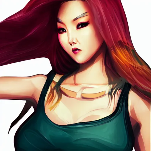 Prompt: hwasa in the style of gta san andreas, in the style of artgerm, rossdraws