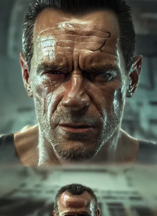 Prompt: a photorealistic dramatic hyperrealistic render of t 8 0 0 terminator, ultra realistic details, well worn by wlop, greg rutkowski, alphonse mucha, vitaly bulgarov and mike nash, beautiful dramatic dark moody tones and lighting, cinematic atmosphere, studio lighting, global illumination, shadows, dark background, octane render, 8 k