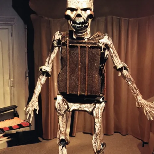 Image similar to creepy animatronic