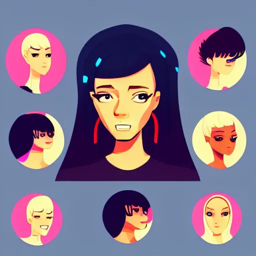 Image similar to 2 d character design, female rapper, vector art, digital art, portrait, 4 k, 8 k, sharp focus, smooth, illustration, concept art, music artist