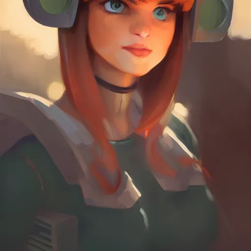 Image similar to cute young woman with robot ears, 4k, sharp focus, Andreas Rocha