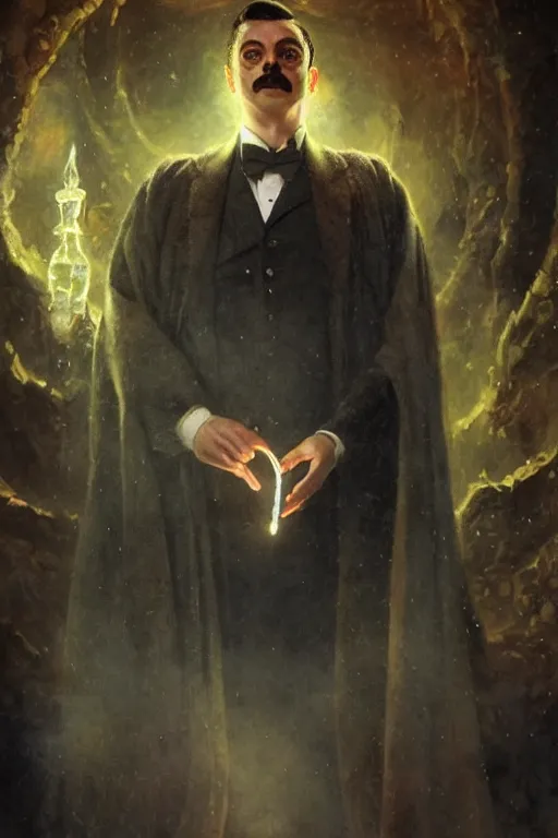 Prompt: gomez addams as doctor who, radiant light, caustics, heroic, bright iridescent light, by gaston bussiere, bayard wu, greg rutkowski, maxim verehin bloom dramatic lighting