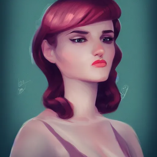 Prompt: retro portrait inspired by Charlie bowater 6