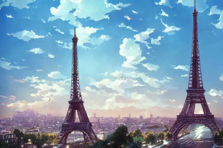 Prompt: Paris, Makoto Shinkai