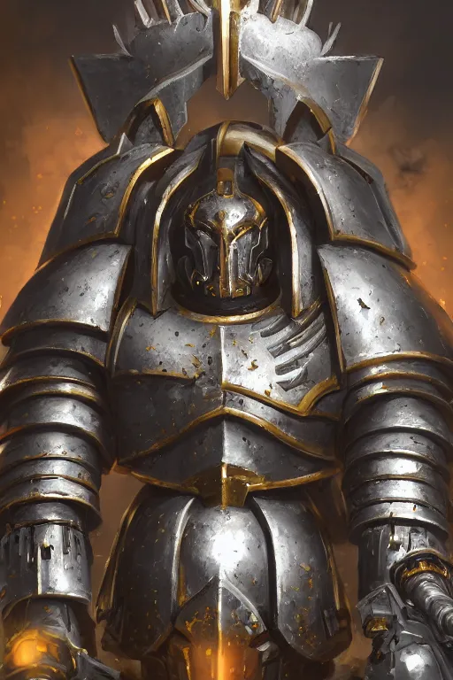 Image similar to armor portrait heros warhammer 4 0 k horus heresy fanart - the primarchs emperor by johannes helgeson animated with vfx concept artist & illustrator global illumination ray tracing hdr fanart arstation zbrush central hardmesh 8 k octane renderer comics stylized