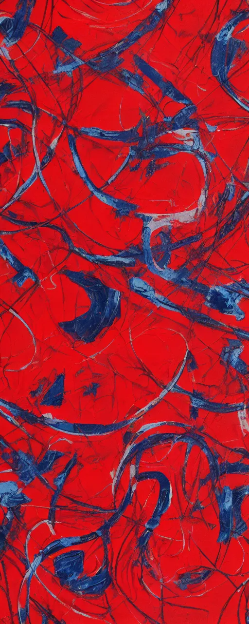 Image similar to fabric red pattern, abstract painting, pain, love, shapes and rounds