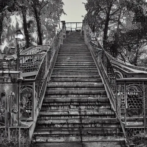 Prompt: a haunted amusement park, steps 1 5 0, - n 4