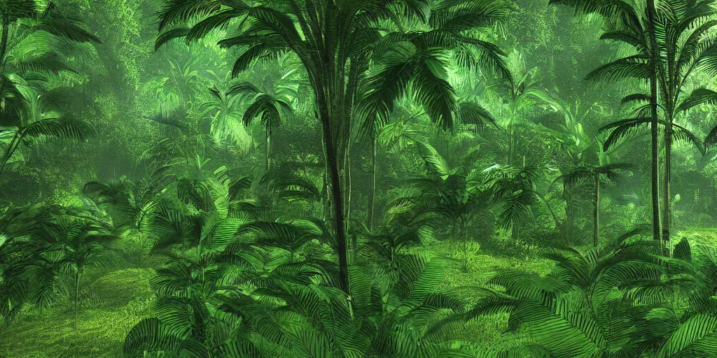 Image similar to rainforest ultrarealism