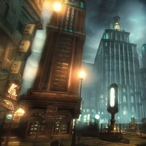 Prompt: the city of rapture bioshock