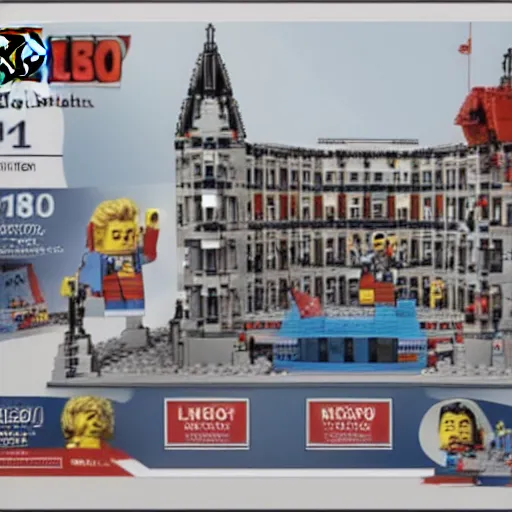 Prompt: concept art for a new 2 0 2 0 united states election lego set