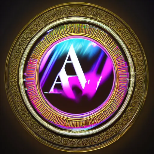 Image similar to a and w vaporwave logo, digital art, cosmic, 3 d high definition, trending on art station, photorealistic, high resolution, 8 k, octane, hyper detailed, insane details, intricate, elite, ornate, elegant trend, highly detailed and intricate, sharp focus, photography, unreal engine