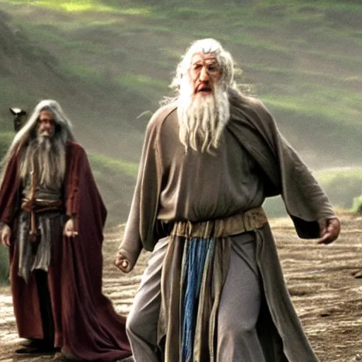 Image similar to shamanic ritual run by gandalf in the movie lord of the rings