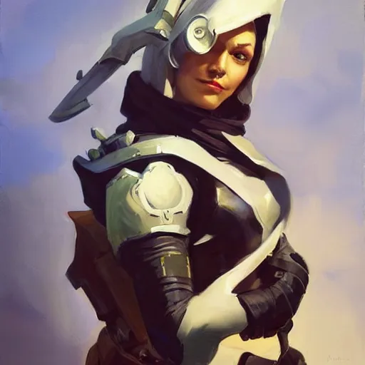 Image similar to greg manchess portrait painting of partially armored marie d'arcanto alias rogue as overwatch character, medium shot, asymmetrical, profile picture, organic painting, sunny day, matte painting, bold shapes, hard edges, street art, trending on artstation, by huang guangjian and gil elvgren and sachin teng