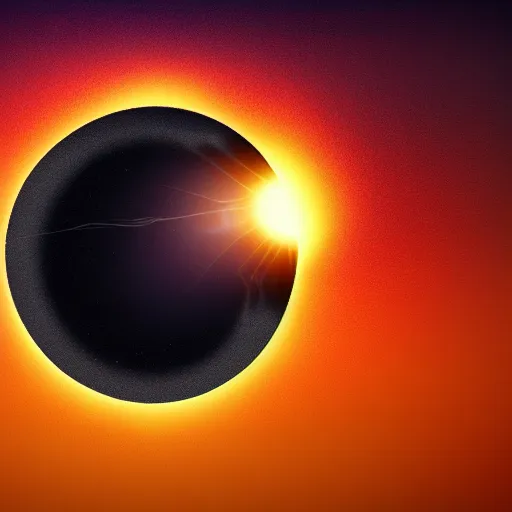 Prompt: total eclipse of a heart shaped sun by a heart shaped moon, digital art, trending on artstation