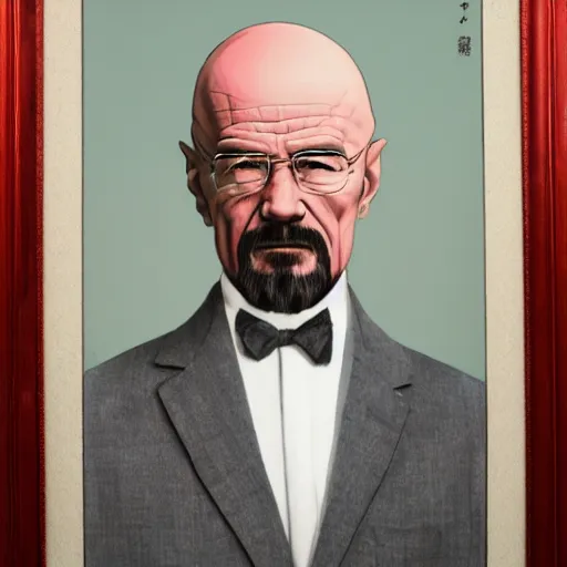 Prompt: A chinese portrait of Walter White