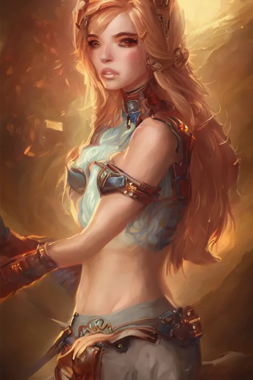 Image similar to a portrait of a cute fantasy girl by Ross Tran and jeff easley