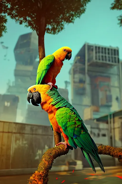 Prompt: cockatoo parrot with cybernetic body, ultra hd, Painting By Simon Stalenhag, unreal 5, DAZ, hyperrealistic, octane render, dynamic lighting, intricate detail, summer vibrancy, cinematic