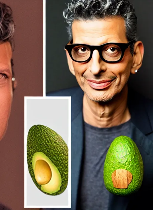 Image similar to an avocado covers jeff goldblum