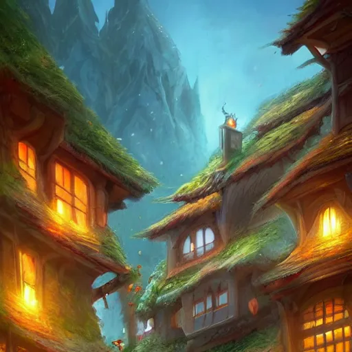 Prompt: a highly detailed fantasy digital art trending on artstation by andreas rocha of a house made of swiss cheese swiss cheese swiss cheese