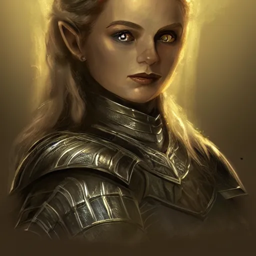 Image similar to beautiful female knight, portrait, lord of the rings, concept art, dramatic lighting, trending on artstation