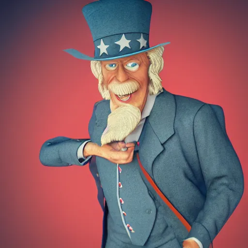 Image similar to uncle sam as a real person, photograph, octane render, hyperreal