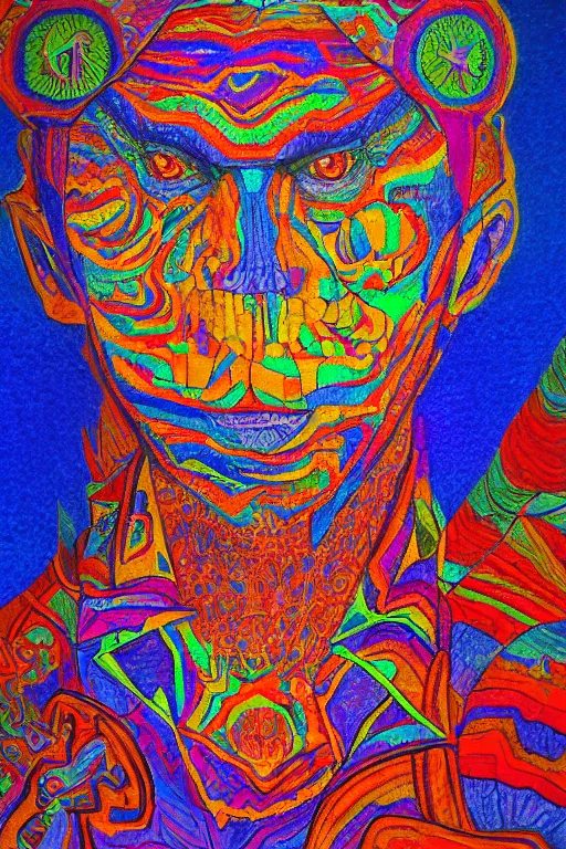 Image similar to councillor rise tragopan, painted by ilene meyer and james allen, trending on artstation, psychedelic lighting microscopic view final, epic fantasy, stuckism, colored pencil art, grunderzeit