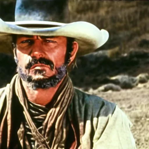 Prompt: a film still of Johnny Joestar in ''The Good, the Bad and the Ugly''(1966)
