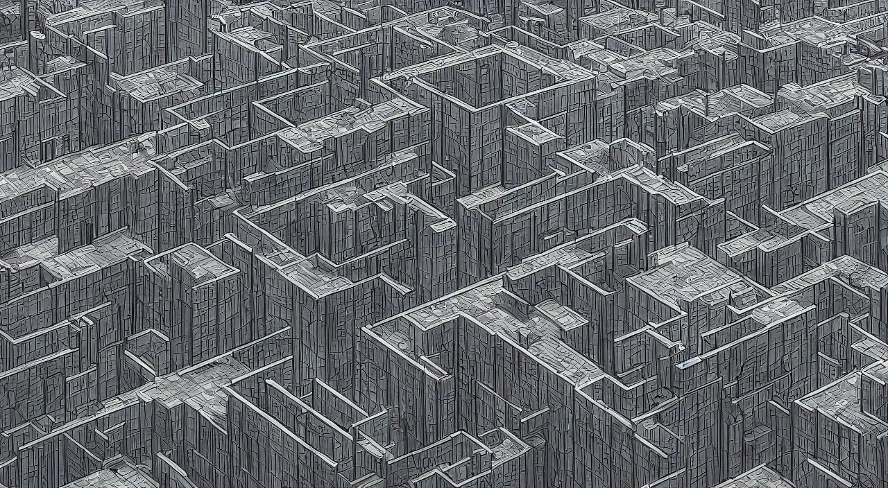 Image similar to photorealistic urban landscape in the style of Escher against the background of space, 4k