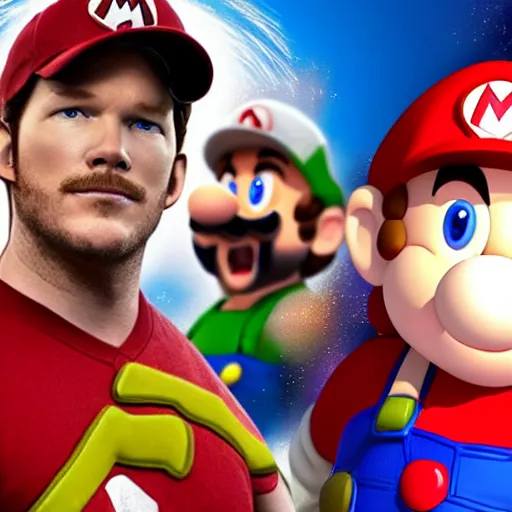 Image similar to Chris Pratt as Mario