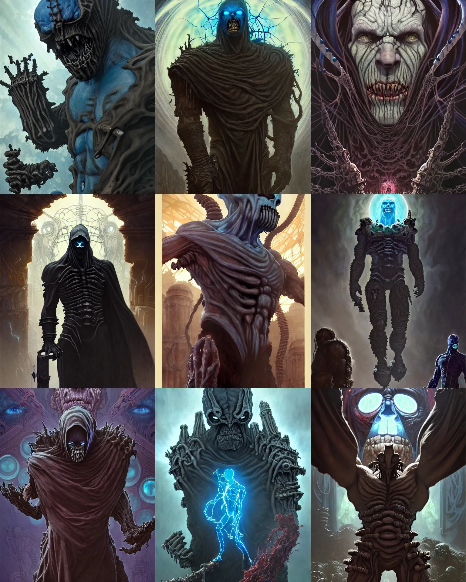 Prompt: the platonic ideal of shadow of the colossus of cletus kasady ultimate carnage thanos dementor doctor manhattan chtulu nazgul, detailed, intricate, hyperrealism, intense, scary, decay, dmt, art by brock hofer and artgerm and greg rutkowski and alphonse mucha
