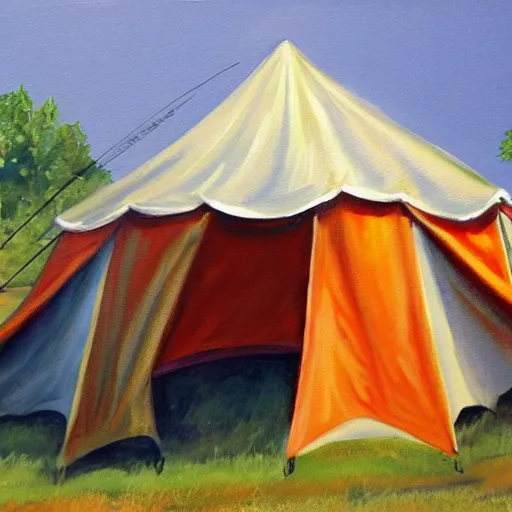 Image similar to painting a tent