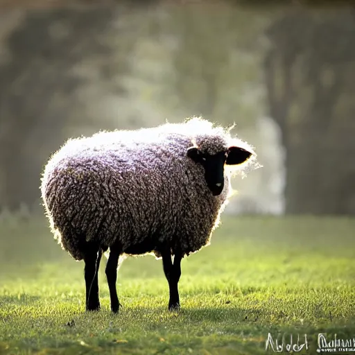 Image similar to gossamer web in the form of a sheep