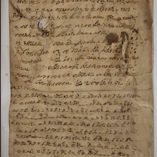 Image similar to tattered parchment with cthulhu characters written on it